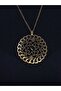 Natural Stone Onyx Natural Stone Round Model Ancient Women's Necklace Euk47O - 2