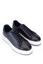Men's Genuine Leather Navy Blue Sneakers & Sports Shoes - 2