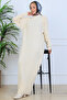 Braided Knitwear Dress N7074 Stone Color - 2