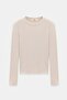 Black-Ecru-Brown-Beige Women's Crew Neck Finger-Loop Long Sleeve Bodysuit/Blouse - Pack of 4 - 5