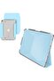 Studio Max iPad Case with Magnetic Stand, Transparent Shell, Apple Pencil Holder (Mist Blue)