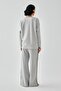 Women's Gray Virgo Oversized 2 Thread Tracksuit Home Wear Set - 5