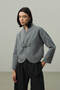 Belt Detailed Cashmere Jacket Gray - 8