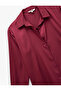 Regular Fit Long Sleeve Buttoned Satin Shirt - 5