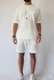 Ecru Bottom Top Shorts T-Shirt Set - 2