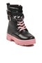 Black Pink Fleece Inside Non-Slip Sole Girls' Boots G-1001 F Zncr - 3