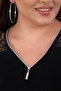 333628 Women's Plus Size Lace Zipper Blouse Black - 5