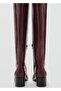 Textured Heeled Boots - 3