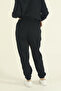 Women's Winter Fleece-Lined Tracksuit Set K Hooded Sweatshirt Jogger - Black Regular Elastic Leg - 5