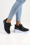 Women's Black and White Sole Sneaker with Sequin Detail |   Casual Stylish and Comfortable High Sole Sports Shoes - 4