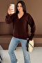 Women's V-Neck Long Sleeve Knit Sweater – Soft Classic - 3