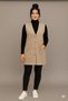Comfortable Fit Buttoned Pocket Detail Long Vest Stylish and Easy to Match
