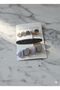 Set of 3 Acrylic Gray and Marble Patterned Women's Hair Clips Combination of Heart-Shaped and Modern Shaped Hair Clips - 5