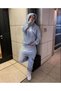 Unisex 3 Thread K Hooded Kangaroo Pocket Sweatshirt and Sweatpants Set Large Logo Printed - 2