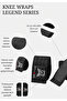 Training Knee Wraps Legend, Athlete Wrist Wraps Elite, Lifting Straps Set of 3 - 3