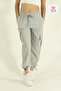 Women's Gray Baggy Cut Parachute Fabric Leg Clip Oversized Pants - 4
