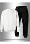 Unisex Milano Have a Dream Printed Cotton Crew Neck Bottom-Top Tracksuit Set Jogger - 2