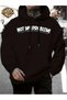 Double-Sided Printed Casual Loose Adjustable Hooded Sweatshirt for Men - 3