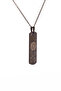 Black Rectangular Titanium Plated Dual Steel Pendant with Steel Chain Tarnish Free Stainless - 5