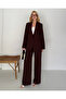 Women's Bitter Brown Blazer Jacket Pants Set |   Office & Stylish Suit - 2