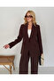 Women's Bitter Brown Blazer Jacket Pants Set |   Office & Stylish Suit