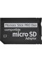 Memory Stick Pro Duo to Micro Sd Card Adapter - Compatible with Psp 1000/2000/3000 - Converter Adapter