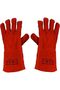 Welding Gloves Leather Welder Protective Gloves Red No:9 (1 Pair)