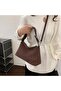 Loren Women's Suede Lock Detailed Hand Shoulder and Women's Bag 30/25 Size - 5