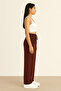 Women's Burgundy Palazzo Pants - 2