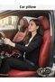Jaguar S-Type Mk2 2002-2004 - Auto Auto Seat Yellow Stripe Neck Pillow 2 Pcs - 3