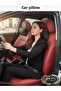 لسيارات BMW 6 Series E64 المكشوفة 2004-2011 مقعد السيارة بلون وسادة الرقبة 2 قطعة - 3