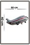 Foil Balloon White Airplane 80×40 cm Helium Compatible Birthday Concept