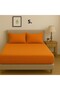 Orange Double Bed Sheet+Pillow Set 100% Cotton - 2