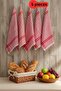 Gingham 5-Piece Red German Serving Napkin Kitchen Towel Feeding Cover Drying Cloth 47x67cm
