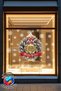 Happy New Year 2026 Gold Written Double-Sided Christmas Wreath Glass Sticker New Year Ornaments