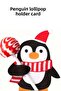 10 Christmas Figured Candy Cards – Penguin, Snowman – New Year Gift Card Set - 4