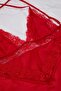 Kırmızı Saten Dantel ve Yırtmaç Detaylı İp Askılı Dokuma Babydoll/Fantezi Gecelik THMSS25CY00001 - 7