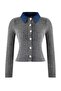 Antrasit Denim Garnili Saç Örgü Triko Hırka TWOAW26HI00286 - 5