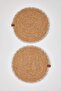 2'li Hasır İp Görünümlü Amerikan Servis 30x30cm TPHSS25HVL00014 - 3