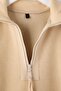 Taş Regular/Normal Kalıp Fermuar Detaylı Dik Yaka Polar Kalın Örme Sweatshirt TWOAW26SW00026 - 7