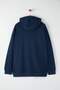 Plus Size Navy Blue Oversize/Wide Cut Zippered Hooded Cotton Sweatshirt Tmnaw25Ao00029 - 7