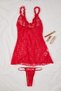 Red Lace Panty Babydoll/Fantasy Nightgown Thmaw26Ll00021 - 6