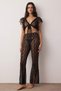 Black Cup-Free Lace Tie-Detail Knit Lingerie Set THMAW26CC00030 - 2