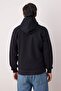 Lacivert Regular/Normal Kesim Fermuarlı Kapüşonlu Dokulu Sweatshirt TMNAW26SW00067 - 4