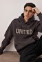 Antrasit Oversize/ Geniş Kesim Aplike Nakışlı Sweatshirt TMNAW26SW00056 - 3