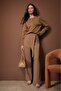 Wardrobe Essentials Kahverengi Düğme Detaylı Pamuklu Basic Triko Hırka | TWOAW26HI00001 - 2