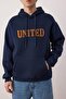 Lacivert Oversize/ Geniş Kesim Aplike Nakışlı Sweatshirt TMNAW26SW00056 - 3