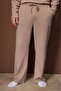 Kahverengi Regular Fit Cepli Etiket Detaylı Yumuşak Tuşeli Kalın Örme Pijama Takımı TMNAW26PT00000 - 3