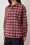 Bordo-Çok Renkli Ekose Flanel Oversize/Geniş Kalıp Gömlek TWOAW26GO00135 - 3