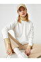 Basic Sweatshirt with Raised Crew Neck